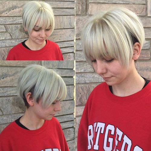 short blonde bob haircut