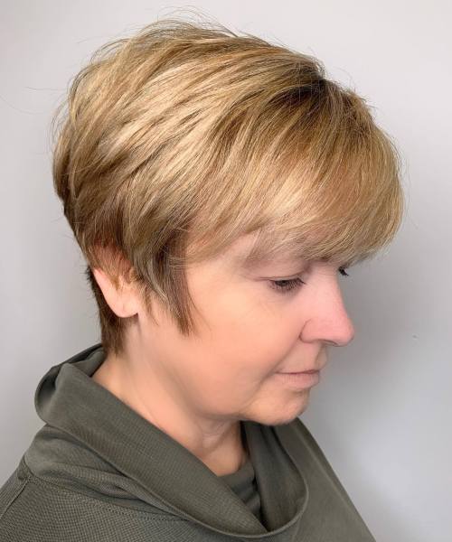 Over 50 Thick Layered Front Bangs